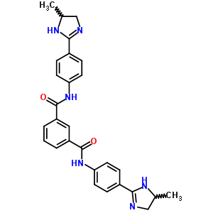 N,n-bis[4-(4-methyl-4,5-dihydro-3h-imidazol-2-yl)phenyl]benzene-1,3-dicarboxamide Structure,5300-76-5Structure