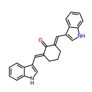 2,6-Bis[(e)-1H-indol-3-ylmethylidene]cyclohexanone Structure,53013-60-8Structure