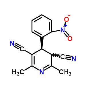 (4R)-2,6-dimethyl-4-(2-nitrophenyl)-3,4-dihydropyridine-3,5-dicarbonitrile Structure,53055-16-6Structure