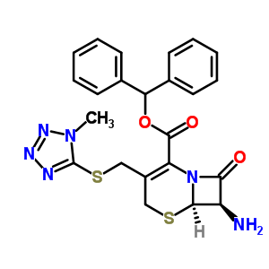 (6R)-3-[[(1-methyl-1h-tetrazole-5-yl)thio]methyl ]-7α-amino-8-oxo-5-thia-1-azabicyclo[4.2.0]octa-2-ene-2-carboxylic acid diphenylmethyl ester Structure,53090-86-1Structure