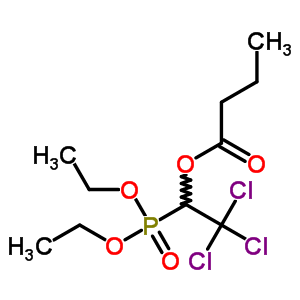 (2,2,2-Trichloro-1-butyryloxyethyl)phosphonic acid diethyl ester Structure,53102-27-5Structure