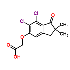 (6,7-Dichloro-2,2-dimethyl-1-oxoindan-5-yl)oxyacetic acid Structure,53107-41-8Structure