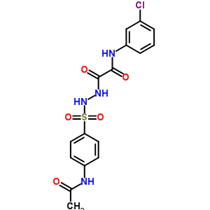 N-[4-[[[(3-chlorophenyl)carbamoylformyl]amino]sulfamoyl]phenyl]acetamide Structure,53118-39-1Structure