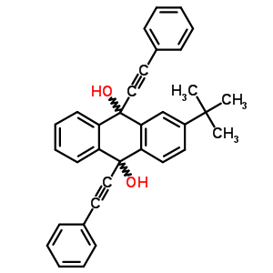 9,10-Anthracenediol,2-(1,1-dimethylethyl)-9,10-dihydro-9,10-bis(2-phenylethynyl)- Structure,53134-78-4Structure