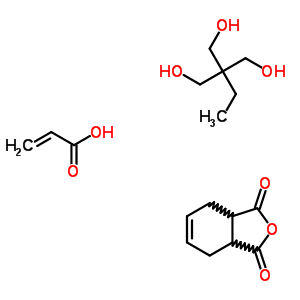 2-Propenoic acid, polymer with 2-ethyl-2-(hydroxymethyl)-1,3-propanediol and 3a,4,7,7alpha-tetrahydro-1,3-isobenzofurandione Structure,53192-18-0Structure