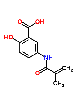 2-Hydroxy-5-[(2-methyl-1-oxo-2-propen-1-yl)amino]benzoic acid Structure,53193-87-6Structure