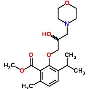 3-(2-Hydroxy-3-morpholinopropoxy)-p-cymene-2-carboxylic acid methyl ester Structure,53206-84-1Structure