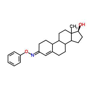 17Beta-hydroxyestr-4-en-3-one o-phenyl oxime Structure,53224-67-2Structure