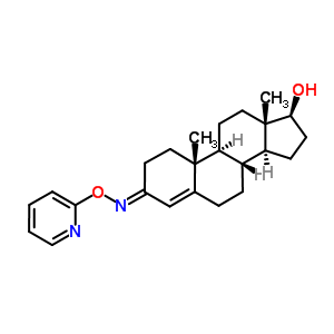 17Beta-hydroxyandrost-4-en-3-one o-(2-pyridyl)oxime Structure,53224-68-3Structure