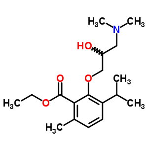 3-[2-Hydroxy-3-(dimethylamino)propoxy]-p-cymene-2-carboxylic acid ethyl ester Structure,53251-81-3Structure