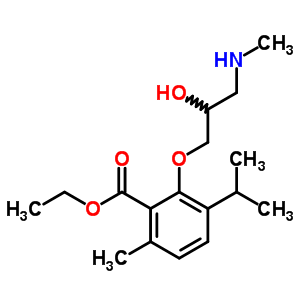 3-[2-Hydroxy-3-(methylamino)propoxy]-p-cymene-2-carboxylic acid ethyl ester Structure,53251-85-7Structure