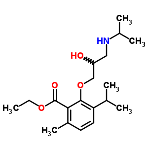 3-[2-Hydroxy-3-(isopropylamino)propoxy]-p-cymene-2-carboxylic acid ethyl ester Structure,53251-86-8Structure