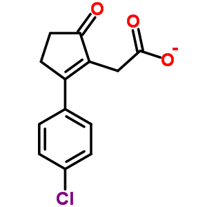 [2-(4-Chloro-phenyl)-5-oxo-cyclopent-1-enyl ]-acetic acid Structure,53272-87-0Structure