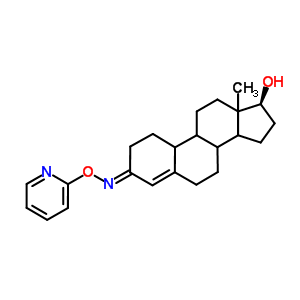 17Beta-hydroxyestr-4-en-3-one o-(2-pyridyl)oxime Structure,53290-01-0Structure