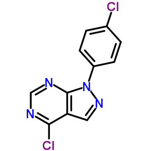 4-Chloro-1-(4-chlorophenyl)-1h-pyrazolo[3,4-d]pyrimidine Structure,5334-59-8Structure