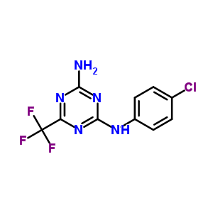 N-(4-chlorophenyl)-6-(trifluoromethyl)-1,3,5-triazine-2,4-diamine Structure,53387-70-5Structure