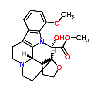 (3S,16S)-17alpha,21-環(huán)氧-14,15-二氫-14alpha-羥基-12-甲氧基埃那美寧-14-羧酸甲酯結(jié)構(gòu)式_53492-09-4結(jié)構(gòu)式