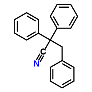 2,2,3-三苯基丙腈結(jié)構(gòu)式_5350-82-3結(jié)構(gòu)式