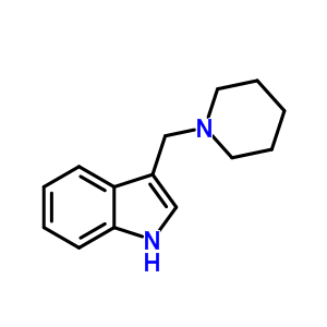 3-((Piperidin-1-yl)methyl)-1h-indole Structure,5355-42-0Structure