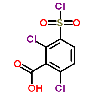 2,6-Dichloro-3-chlorosulfonyl-benzoic acid Structure,53553-05-2Structure