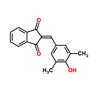 2-[(4-Hydroxy-3,5-dimethyl-phenyl)methylidene]indene-1,3-dione Structure,53566-05-5Structure