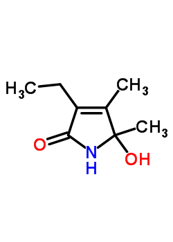 4,5-Dimethyl-3-ethyl-5-hydroxy-3-pyrrolin-2-one Structure,53573-42-5Structure