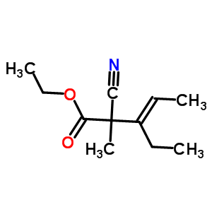 Ethyl (3e)-2-cyano-3-ethyl-2-methyl-3-pentenoate Structure,53608-83-6Structure