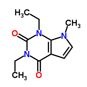 1,3-Diethyl-7-methyl-1h-pyrrolo[2,3-d]pyrimidine-2,4(3h,7h)-dione Structure,53681-01-9Structure