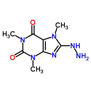 8-Hydrazinyl-1,3,7-trimethyl-purine-2,6-dione Structure,53703-63-2Structure