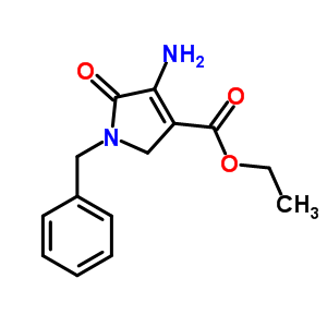 Ethyl 4-amino-1-benzyl-5-oxo-2,5-dihydro-1h-pyrrole-3-carboxylate Structure,53720-95-9Structure