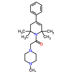 1,2,3,6-Tetrahydro-1-[(4-methyl-1-piperazinyl)acetyl ]-4-phenyl-2,2,6,6-tetramethylpyridine Structure,53725-55-6Structure