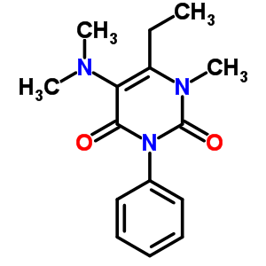 5-(Dimethylamino)-6-ethyl-1-methyl-3-phenyluracil Structure,53727-42-7Structure