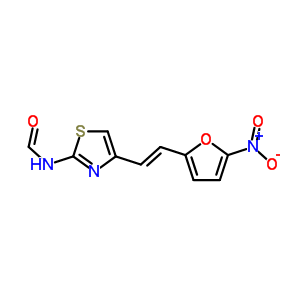 2-Formylamino-4-(2-(5-nitro-2-furyl)vinyl)-1,3-thiazole Structure,53757-30-5Structure