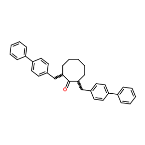 Cyclooctanone,2,8-bis((1,1’-biphenyl)-4-ylmethyl)- Structure,53774-94-0Structure