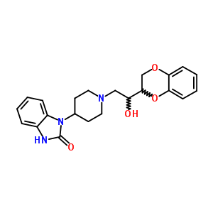 1-[1-[2-(7,10-二氧雜雙環(huán)[4.4.0]癸-1,3,5-三烯-9-基)-2-羥基-乙基]-4-哌啶基]-3H-苯并咪唑-2-酮結(jié)構(gòu)式_53786-06-4結(jié)構(gòu)式