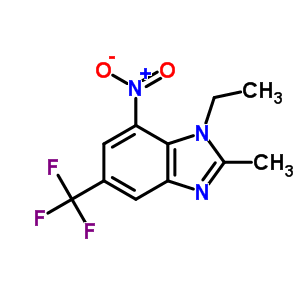 1-Ethyl-2-methyl-7-nitro-5-(trifluoromethyl)benzoimidazole Structure,53901-18-1Structure