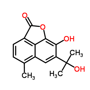 8-羥基-7-(1-羥基-1-甲基乙基)-5-甲基-2H-萘并[1,8-bc]呋喃-2-酮結(jié)構(gòu)式_53915-47-2結(jié)構(gòu)式