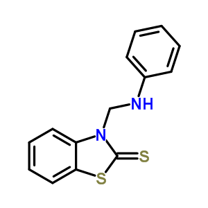 3-(Anilinomethyl)benzothiazole-2-thione Structure,5392-35-8Structure