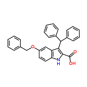 3-Diphenylmethyl-5-benzyloxy-1h-indole-2-carboxylic acid Structure,53924-12-2Structure