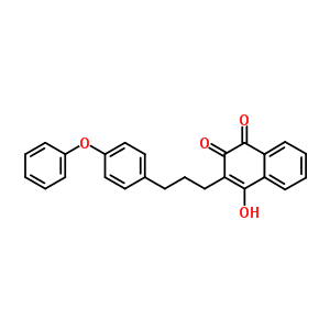 1,4-Naphthalenedione, 2-hydroxy-3-(3-(4-phenoxyphenyl)propyl)- Structure,5394-71-8Structure