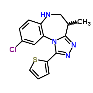 9-Chloro-5,6-dihydro-4-methyl-1-(2-thienyl)-4h-[1,2,4]triazolo[4,3-a][1,5]benzodiazepine Structure,54028-85-2Structure