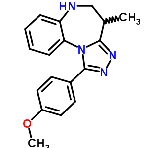 5,6-Dihydro-1-(4-methoxyphenyl)-4-methyl-4h-[1,2,4]triazolo[4,3-a][1,5]benzodiazepine Structure,54028-93-2Structure