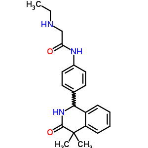 2-(乙基氨基)-n-(4-(1,2,3,4-四氫-4,4-二甲基-3-氧代-1-異喹啉)苯基)-乙酰胺結(jié)構(gòu)式_54087-43-3結(jié)構(gòu)式