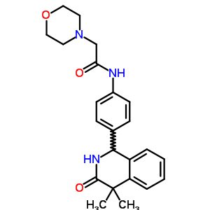 4’-(4,4-Dimethyl-3-oxo-1,2,3,4-tetrahydroisoquinolin-1-yl)-2-morpholinoacetanilide Structure,54087-47-7Structure