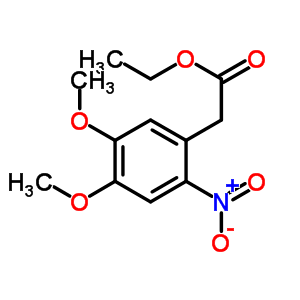 (4,5-Dimethoxy-2-nitro-phenyl)-acetic acid ethyl ester Structure,5415-53-2Structure