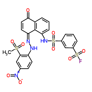 3-[[[5-羥基-8-[[2-(甲基磺?；?-4-硝基苯基]氮雜]-1-萘]氨基]磺酰基]苯磺酸氟結(jié)構(gòu)式_54180-05-1結(jié)構(gòu)式