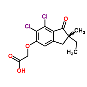 (6,7-Dichloro-2-ethyl-2-methyl-1-oxoindan-5-yl)oxyacetic acid Structure,54196-90-6Structure