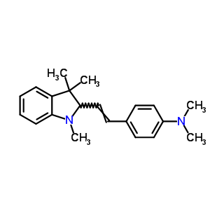 N,n-dimethyl-4-[2-(2,3-dihydro-1,3,3-trimethyl-1h-indole-2-yl)ethenyl ]benzenamine Structure,54268-71-2Structure