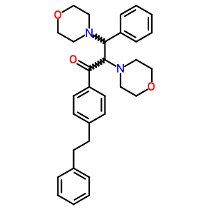 2,3-Dimorpholin-4-yl-1-(4-phenethylphenyl)-3-phenyl-propan-1-one Structure,5429-97-0Structure