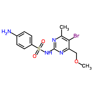 4-Amino-n-[5-bromo-4-(methoxymethyl)-6-methyl-pyrimidin-2-yl]benzenesulfonamide Structure,5430-54-6Structure